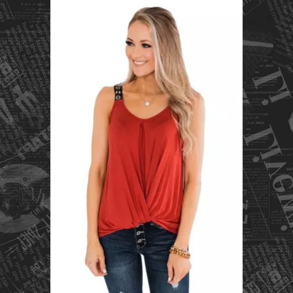 ‼️CLEARANCE PRICE FIRM‼️Red/Orange Twist Tank🔥 - Picture 4 of 6